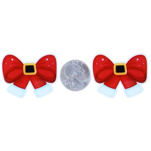 1pc Christmas Bow Resin Planar Flatbacks, For Bows, Crafts, DIY, Craft Supplies P1007