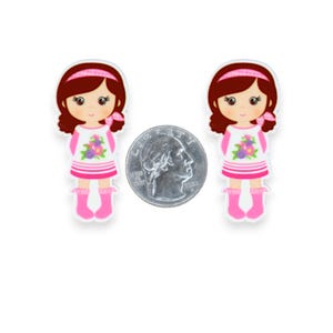 1pc Girl Resin Planar Flatbacks, Flatback For Bows, Crafts, DIY, Craft Supplies P311