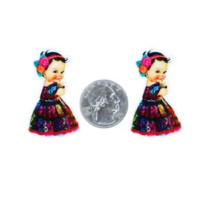 1pc Baby Girl Resin Planar Flatbacks, Flatback For Bows, Crafts, DIY, Craft Supplies P643
