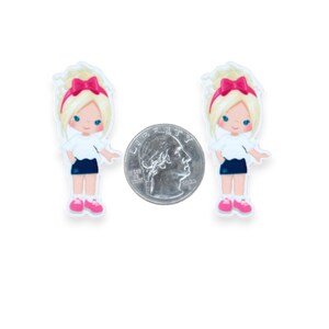 1pc Girl Resin Planar Flatbacks, Flatback For Bows, Crafts, DIY, Craft Supplies P293