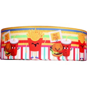Food Print Grosgrain Ribbon: 1.5&quot; x 3 Yards, DIY Crafting