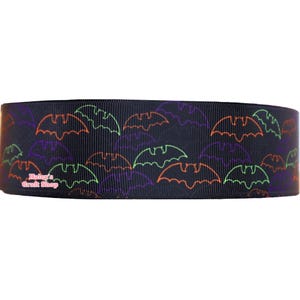 3yards- Bats,Halloween,1.5&quot; 38mm,High Quality Grosgrain Ribbon, DIY Hair Bow Ribbon, Ribbon For Crafting, Ready to Ship