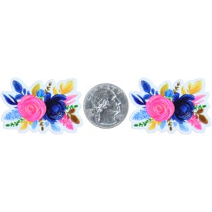 1pc Flower Resin Planar Flatbacks, For Bows, Crafts, DIY, Craft Supplies P