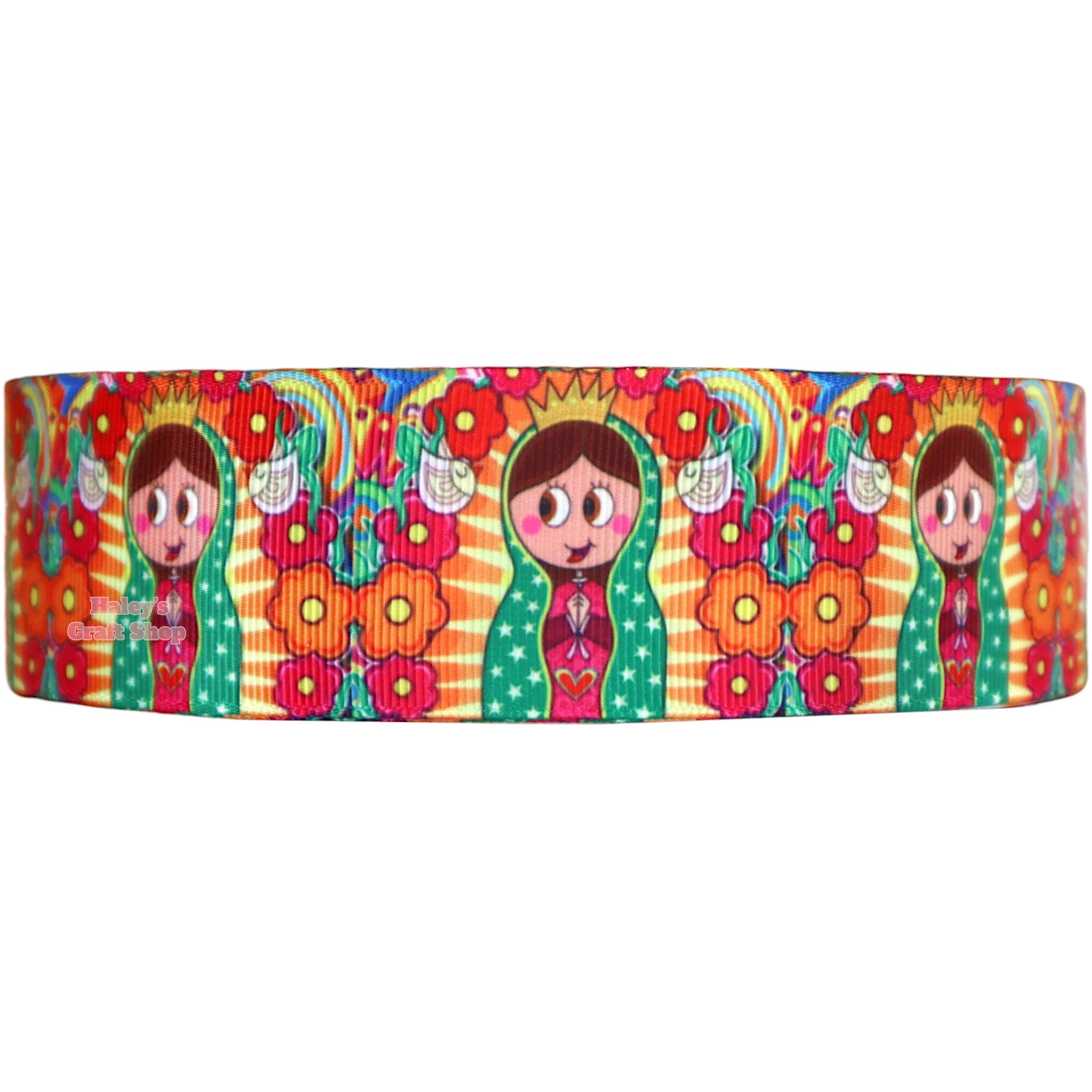 Virgencita Grosgrain Ribbon: DIY Hair Bows, Pet Accessories - 3 Yards