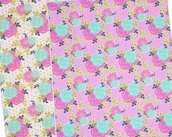 Floral Print Faux Leather Sheet: 8.5"x11.9" DIY Crafting