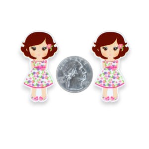 1pc Girl Resin Planar Flatbacks, Flatback For Bows, Crafts, DIY, Craft Supplies P318