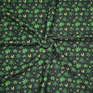 Nueva tela Liverpool con estampado de hojas de hierba L117 / tela / Liverpool / tela elástica / tela Liverpool