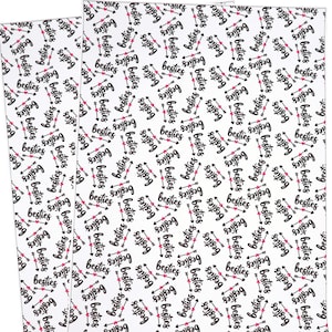 1pc-8.5&quot;x 11.9&quot; Besties Faux Leather Sheets F54/ DIY Earring/Hair Bow Crafts Leather/Printed Synthetic Leather