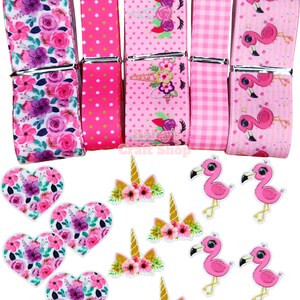Ribbon and Resin Planar Bundle, bow supplies, High Quality Grosgrain Ribbon, Grosgrain Hair Bow Ribbon, Ready to Ship B23