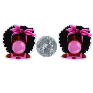 Bubble Gum Girl Resin Flatback: DIY Craft Embellishment