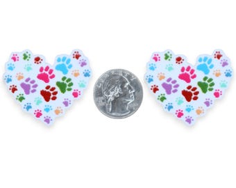 1pc Paw Resin Planar Flatbacks, For Bows, Crafts, DIY, Craft Supplies P169