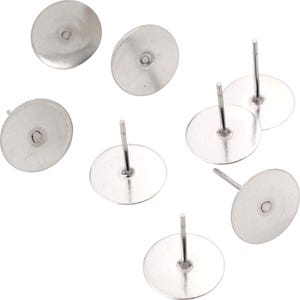 100pcs Stainless Steel Blank Earring Stud Base