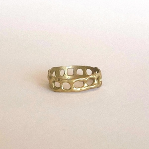 Patterned Band Ring handmade in Sterling Silver Textured silver ring organic ring sculptural ring Statement ring organic ring molten ring