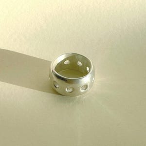 Handmade Sterling Silver Chunky Band Ring: Sculptural Minimalist Jewelry