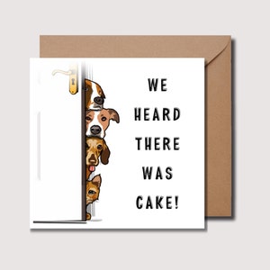 Carte d'anniversaire de chien, carte de gâteau d'anniversaire, carte d'anniversaire de jeu de mots, carte d'anniversaire de chat, carte de chien, carte d'anniversaire drôle. Carte du chien, WW00176