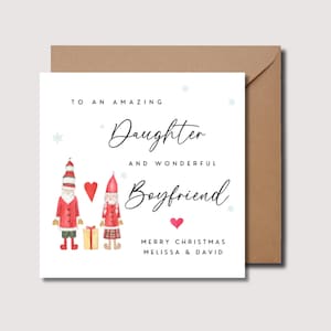 Cartão de Natal filha e namorado, Cartão de Natal filha e namorado, Cartão de Natal filha, Cartão de Natal namorado, WW0174