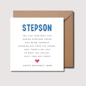 Stiefsohn Geburtstagskarte, alles Gute zum Geburtstag, alles Gute zum Geburtstag, alles Gute zum Geburtstag, WW00124