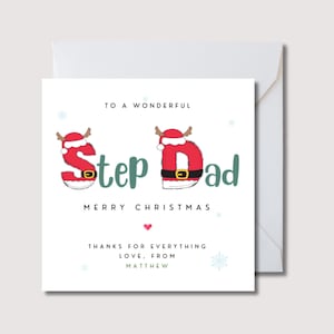 Weihnachtskarte für Stiefvater, Weihnachtskarte für Stiefvater, Weihnachtskarte für Stiefvater, Weihnachtskarte für Stiefvater, Karte für Stiefvater, WW0496