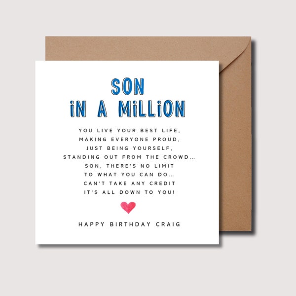 Son Birthday CardsEtsy UK Son Birthday CardsEtsy UK