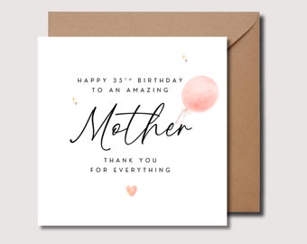 Cartão de aniversário da mãe, cartão de aniversário da mãe, presente de aniversário para a mamãe, cartão de aniversário da mamãe, cartão de aniversário da mamãe, cartão para a mãe, cartão da mãe, W0178