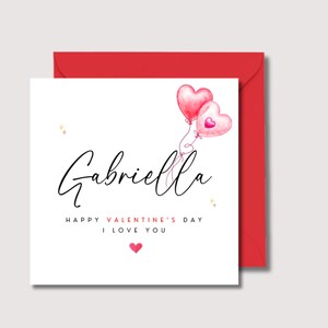 Valentines day card, wife valentine card, girlfriend valentine card, personalised named valentine card, partner valentine card, WW0536