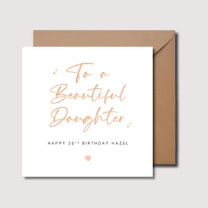 Carte d'anniversaire fille, carte d'anniversaire fille spéciale pour elle, cadeau d'anniversaire pour fille, cadeau d'anniversaire fille, de la part de maman et papa, WW0357