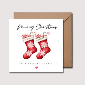 Carte de Noël pour couple, carte de Noël personnalisée pour mari et femme, carte de Noël pour mari, carte de Noël pour femme, carte de Noël pour partenaire, WW0361