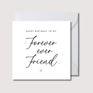 Carte d'anniversaire meilleur ami, carte d'anniversaire, cadeau d'anniversaire pour un ami, cadeau d'anniversaire pour un ami, carte d'ami, carte d'amis pour la vie, WW0381