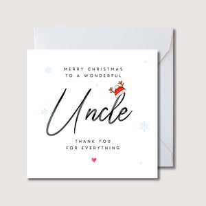 Carte de Noël oncle, carte de Noël frère, carte de Noël grand-père, carte de Noël fils, carte de Noël gendre, Noël neveu, WW0411