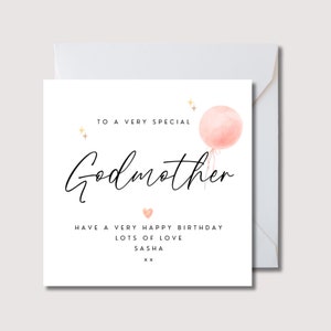 Cartão de aniversário para madrinha, cartão de aniversário personalizado para mãe, cartão para aniversário de madrinha, cartão para ele, cartão para adolescente WW0528
