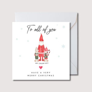 Cartão de Natal personalizado para a família, Cartão de família, Cartão de Natal, Cartão especial para a família, Cartão de Natal personalizado, Nomes de família, WW0457