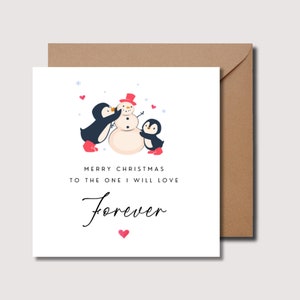 Christmas couples card, husband Christmas card, wife Christmas card, boyfriend Christmas card, girlfriend Christmas card, Xmas lovers, W0317