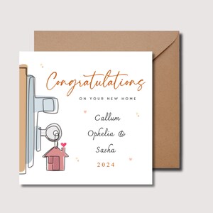 Biglietto di auguri per la nuova casa, congratulazioni per la tua nuova casa, biglietto di auguri per la nuova casa della famiglia, biglietto per il proprietario di casa, biglietto per la prima casa, regalo di inaugurazione della casa, WW0485