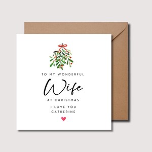carte de Noël de femme, carte de Noël de femme, carte de Noël de femme personnalisée, carte de femme de Noël, carte de femme de Noël, WW0282