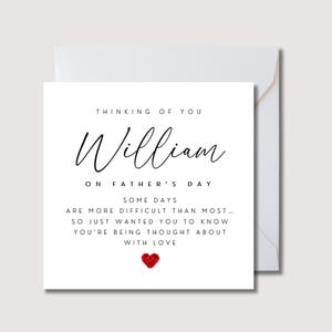 Je pense à vous, carte de fête des pères, carte de fête des pères, cadeau de fête des pères, carte de père, pensée de vous, carte de sympathie pour la fête des pères, WW0799