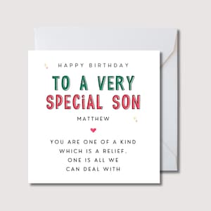 Tarjeta de cumpleaños para hijo, tarjeta especial para hijo, tarjeta con poema para hijo, tarjeta de cumpleaños para hijo adulto, tarjeta de cumpleaños para hijo, tarjeta de cumpleaños para nieto, ahijado, WW0715