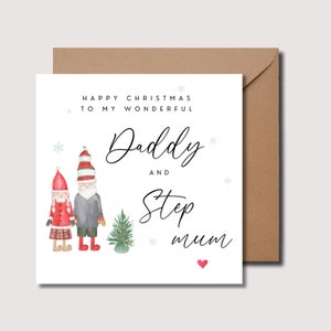Kerstkaart papa en stiefmoeder, kerstkaart stiefmoeder en papa, kerstkaart ouders, kerstkaart papa en mama, WO0323