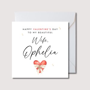 Carte de Saint-Valentin pour femme, carte de Saint-Valentin pour femme, carte de Saint-Valentin personnalisée pour femme, carte de femme, cadeaux pour femme de la Saint-Valentin, carte de femme, WW0532