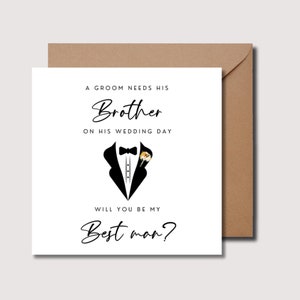 Biglietto di proposta per il fratello del migliore amico, vuoi essere il mio biglietto di proposta per il migliore amico - biglietti di proposta per la festa di matrimonio - sii il mio biglietto per il migliore amico, WW358