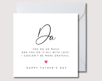 Personalised Father’s Day Card for Dad, Husband or Da | W22io