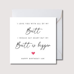 Funny husband birthday card, funny boyfriend birthday card, birthday pun card, partner birthday card, card for hubby, card for him, WW0757