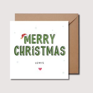 Carte de Noël, carte de Noël pour fils, carte de Noël personnalisée pour amoureux, ami, frère, petite amie, gendre, petit ami, WW0295