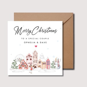 Carte de Noël pour couple, carte de Noël personnalisée pour mari et femme, carte de Noël pour mari, carte de Noël pour femme, carte de Noël pour partenaire, WW0434