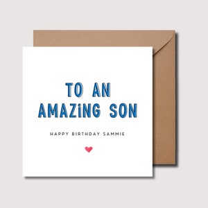 Tarjeta de cumpleaños para hijo, increíble tarjeta de cumpleaños para hijo, tarjeta para hijo, tarjeta de cumpleaños para hijo adulto, tarjeta de cumpleaños para hijo, increíble cumpleaños para hijo. WW0356