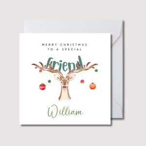 Weihnachtskarte Freund, Freundin Weihnachtskarte, Weihnachtsgeschenk für Freundin, Weihnachtsfreundgeschenk, Freundin Weihnachtskarte, beste Freundin Karte, 378