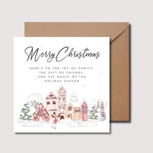 Cartão de Natal da família, cartão de Natal dos amigos, cartão de Natal do irmão, cartão de Natal do vizinho, cartão de Natal do casal, cartão da irmã, W0433