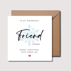Tarjeta de Navidad para un amigo, tarjeta para un amigo, regalo de Navidad para un amigo, regalo de Navidad para un amigo, tarjeta de Navidad para un amigo, tarjeta de Navidad para un mejor amigo, 316