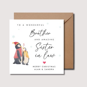 Carte de Noël beau-frère et belle-sœur, carte de Noël beau-frère et belle-sœur, carte de Noël beau-frère et belle-sœur, 319