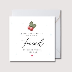 Tarjeta de amigo de Navidad, tarjeta de amigo, regalo de Navidad para amigo, regalo de amigo de Navidad, tarjeta de Navidad para amigo, tarjeta de Navidad para mejor amigo, 360