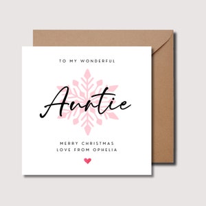 Tante Weihnachtskarte, Geburtstagskarte Tante, Weihnachtsgeschenk für Tante, Weihnachten Tante Geschenk, Tante Weihnachtskarte, WW0314